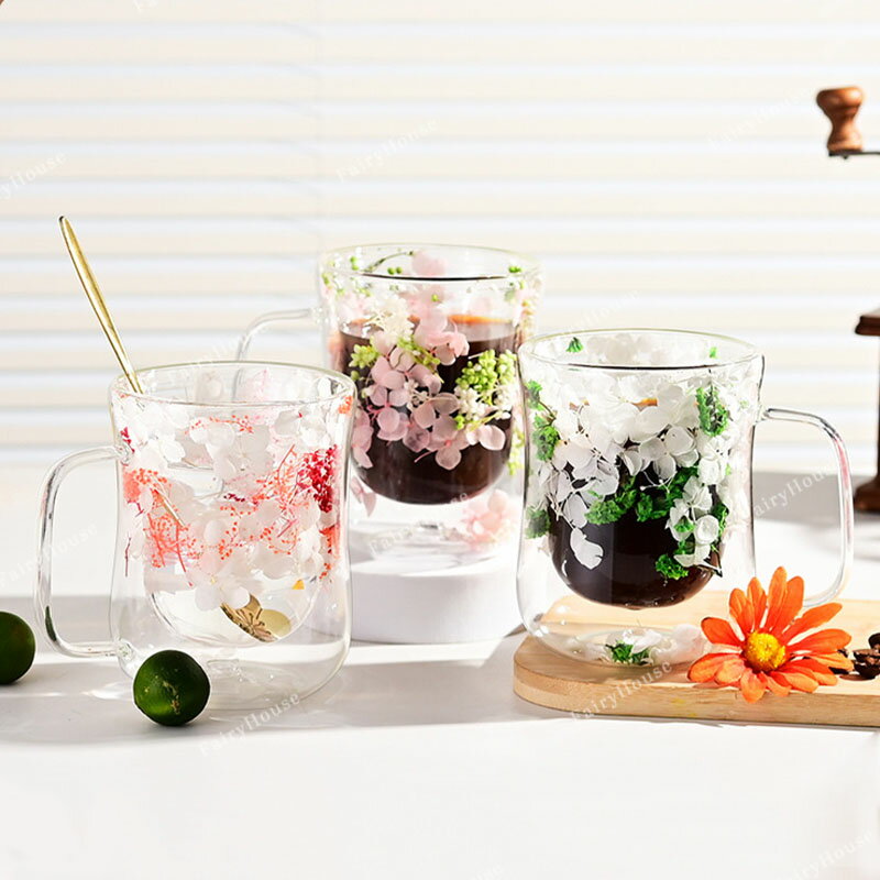 ダブルウォール コーヒーカップ 220ml 300ml 400ml 保冷 クリアグラス 透明 クリア 二重構造 コーヒー 紅茶 耐熱 おしゃれ ギフト 送料無料