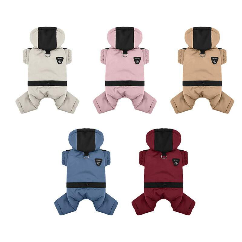 【送料無料】犬服 冬 四つ足の綿のコート パーカー 皮膚保護 ドッグウェア 犬の服 ロンパース タートル..