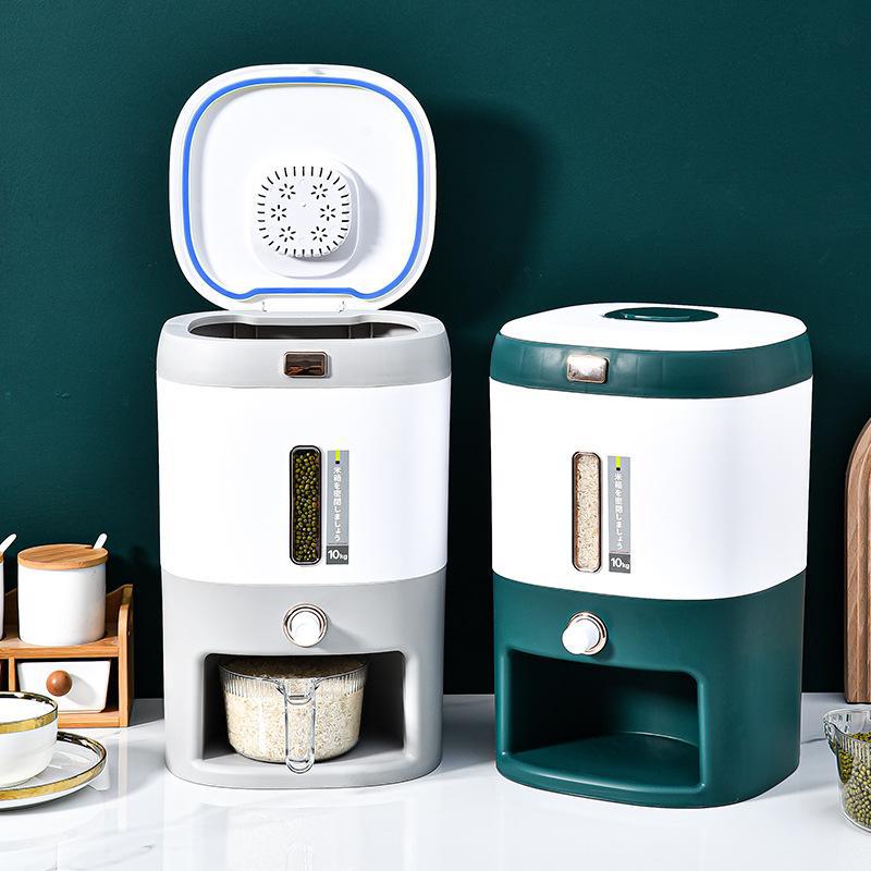 20斤の大容量の米です、簡単に押して米を出します、米たるを厚くする、防虫用の米びつ、台所は米びつを整理します、米箱を密閉します、高効率防湿技術です、健康貯蔵米たる