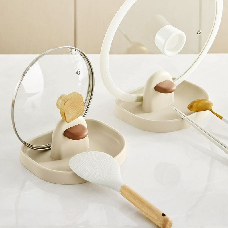 卓上鍋蓋棚、家庭用鍋蓋置器、フライ返しスプーン置器、簡単に取り出せる設計、台所収納神器、水切り置..