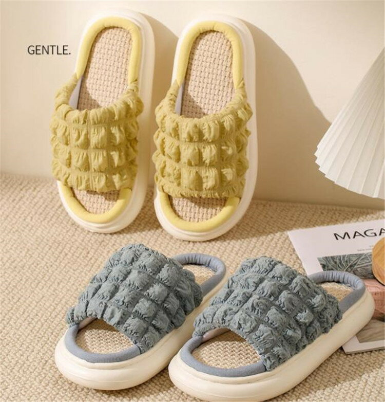 Imeiライフスタイルのスリッパ おしゃれ 夏用 22～25cm サンダル レディース 厚底 ヒール4cm ルームシューズ 静音 柔らかい 洗える 靴 シューズ 室内 屋外 軽量 定番 通気 女性用 浴室スリッパ 可愛い 滑り止め 疲れない 通販 春 夏 秋 冬 普段使い 滑り止め 疲れない｜アングル2