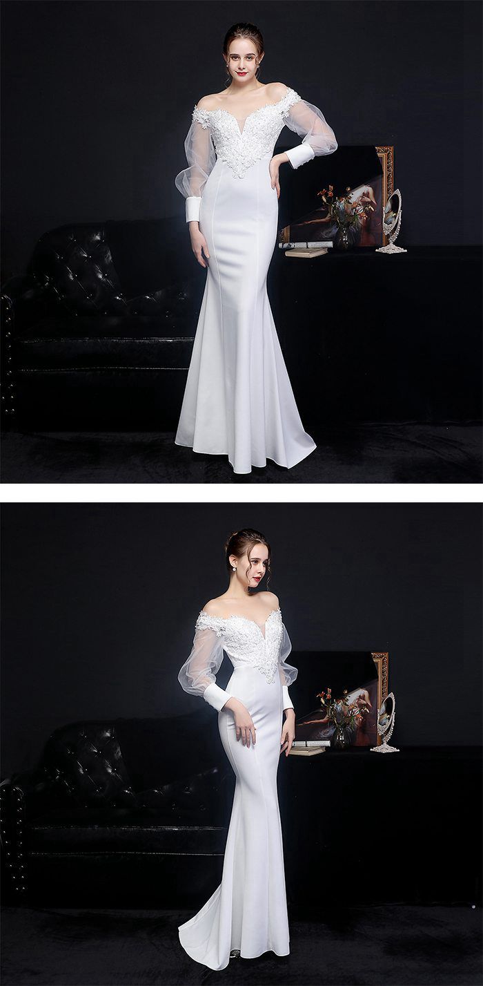 パーティードレス マーメイドドレス イブニングドレス スパンコール 長袖 Vネック レディース ワンピース ドレス キャバドレス ロングドレス ロング丈 キャバ嬢 タイト 着痩せ セクシー 忘年会 結婚式 演奏会 二次会 お呼ばれ