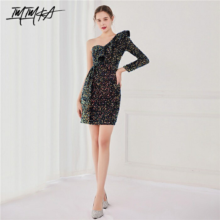 パーティードレス キラキラ 長袖 二次会ドレス イブニングドレス ドレス dress 衣装 ワンピース ロング ロング丈 膝丈 エレガント かわいい 大人可愛い きれいめ 華やか 大人 忘年会 結婚式 演奏会 二次会 お呼ばれ 発表会 披露宴