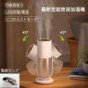【UV除菌&2噴出口】 加湿器 卓上 アロマ 除菌 自動首振り 超音波 オフィス 卓上加湿器 USB充電式 コードレス 長時間連続加湿 ミニ加湿器 持ち運び 空焚き防止 空気清浄機 角度調整 静音 省エネ 手軽 お手入れ簡単 車載加湿器 乾燥/花粉症対策