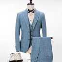 【全店8%クーポン】ビジネススーツ メンズ 秋冬 3ピーススーツ スリーピース チェック柄 事務服 通勤 面接 メンズスーツ フォーマルスーツ おしゃれ スリム...
