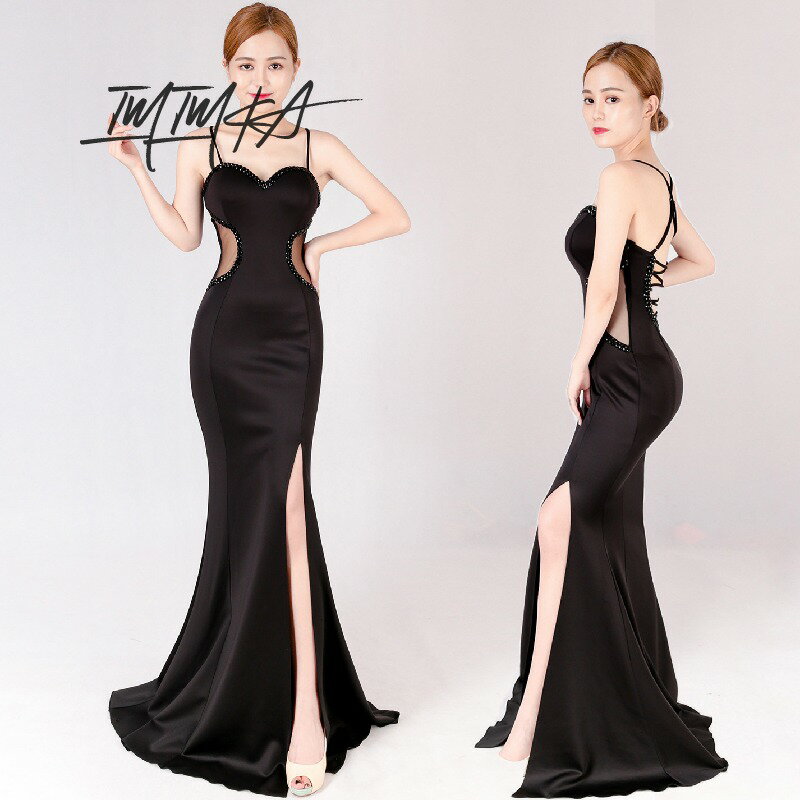 マーメイドドレス パーティードレス イブニングドレス レディース ワンピース ドレス スリット キャバドレス ロングドレス キャバ嬢 タイト 着痩せ セクシー キャミソール 忘年会 結婚式 演奏会 二次会 お呼ばれ 発表会 披