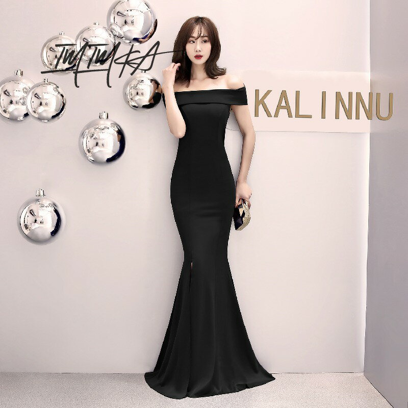 マーメイドドレス パーティードレス イブニングドレス レディース ワンピース オフショルダー キャバドレス ロングドレス ロング丈 キャバ嬢 タイト 着痩せ セクシー 忘年会 結婚式 演奏会 二次会 お呼ばれ 発表会 披露宴