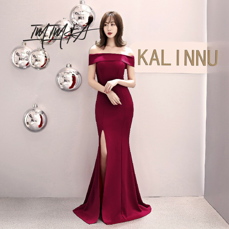 マーメイドドレス パーティードレス イブニングドレス レディース ワンピース オフショルダー キャバドレス ロングドレス ロング丈 キャバ嬢 タイト 着痩せ セクシー 忘年会 結婚式 演奏会 二次会 お呼ばれ 発表会 披露宴