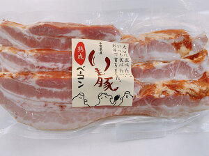 7日間 熟成 ベーコン 厚切り 300g 旭食肉協同組合 自社 ハム工房 製造 オリジナル 商品 千葉県産 ブランド豚 いも豚 100％ ギフト 脂 甘い 加水 最低限 113％