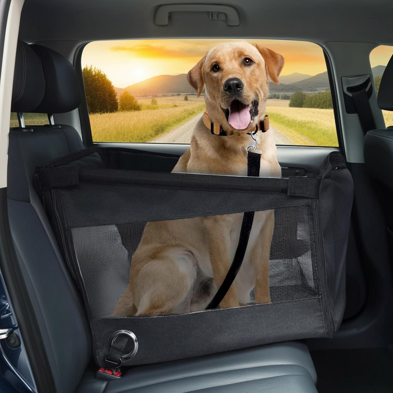 ドライブベッド 犬 カーベッド 車 カーシート ドライブボックス 後部座席 カドラー ペットベッド 小型犬 中型 用品 防水 お出かけ 送料無料