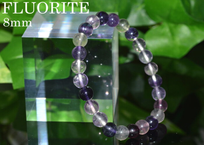Rakuten - フローライト ブレスレット AAAA 8.0mm　天然石　パワーストーン　ブレスレット 蛍石(おしゃれ 誕生石 念珠 ブレス ストーン 数珠 守護 石 贈り物 プレゼント 誕生日 通販 楽天 記念日 ギフト)