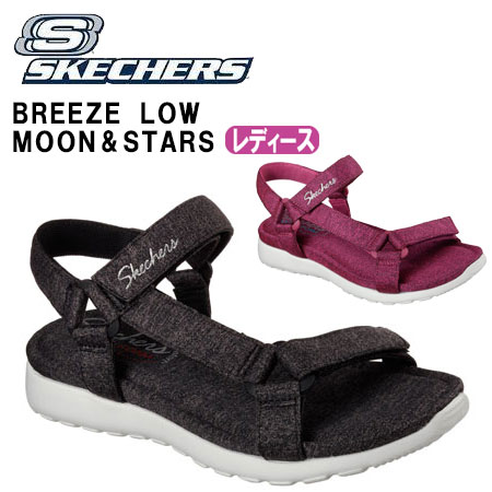 スケッチャーズ レディースストレップサンダル BREEZE LOW MOON & STARS 女性用スポーツサンダル S...