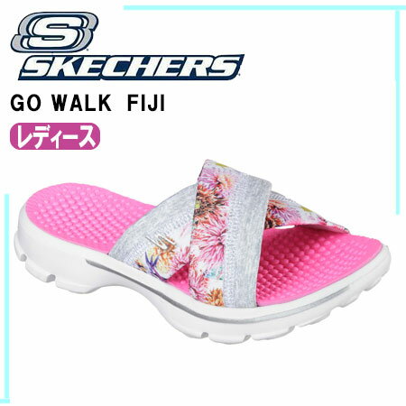 スケッチャーズ レディースリゾートサンダル GO WALK FIJI ボタニカル柄 SKECHERS 14251