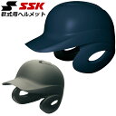 エスエスケイ 野球 軟式用ヘルメット 軟式打者用両耳付きヘルメット（艶消し）SSK H2500M 高剛性ABS樹脂 ベースボール