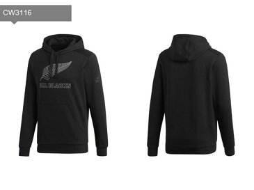 アディダス メンズ ラグビー オールブラックス サポーターフーディー パーカー プルオーバー 長袖 EKW36 adidas