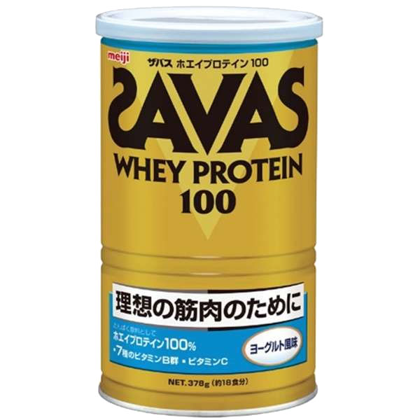 ザバス ホエイプロテイン100 18食分 (378g) ヨーグルト風味 CZ7393 SAVAS サポート食品 ジム フィットネス 理想の筋肉のために