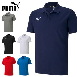 プーマ ポロシャツ メンズ ネコポス プーマ スポーツウエア メンズ TEAMGOAL23 カジュアル ポロシャツ PUMA 656978 半袖シャツ シンプルなキャットロゴ刺繍 トレーニングウエア