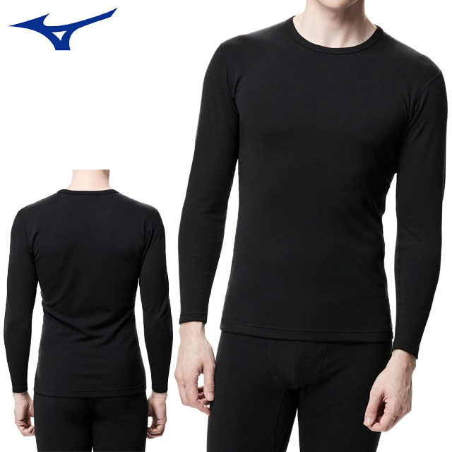 【最大10%OFFクーポン配布中】ミズノ スポーツウエア メンズ ブレスサーモ アンダーウエア EX クルーネック 長袖 シャツ MIZUNO C2JA9609 裏面撥水糸使い 中厚タイプ トレーニングウエア