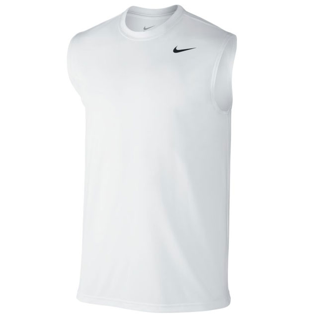 ネコポス ナイキ スポーツウエア メンズ DRI-FIT レジェンド S/L Tシャツ NIKE 718836 スリーブレス スタンダードフィット 軽くて柔らかい素材 ホワイト スポーツウエア