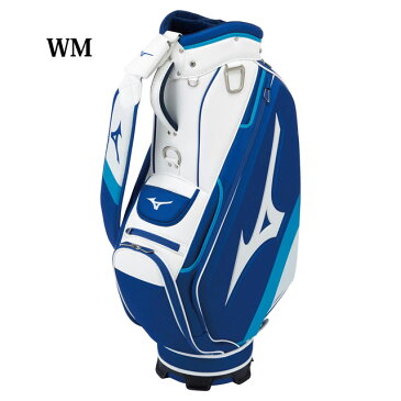 ミズノ ゴルフ バッグ Tour Staff Mid キャディバッグ MIZUNO 5LJC202200 グローバル契約プロ使用モデル 9.5型 47インチ対応 ホワイト×ブルー