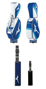 ミズノ ゴルフ バッグ Tour Staff Mid キャディバッグ MIZUNO 5LJC202200 グローバル契約プロ使用モデル 9.5型 47インチ対応 ホワイト×ブルー