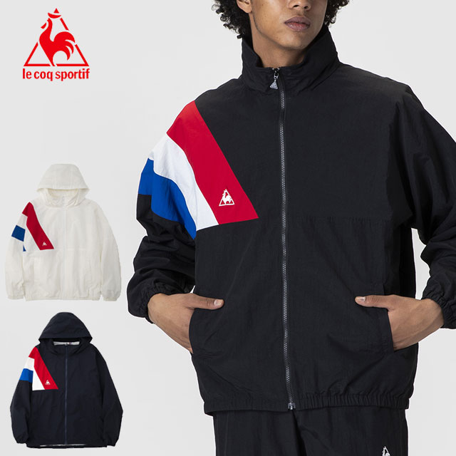 ルコック スポーツウエア メンズ ウインドジャケット le coq sportif QLMQJF24 長袖 アウター 独特なナイロン素材 はっ水 カジュアルウエア