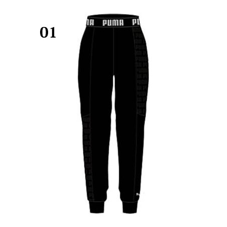 プーマ トレーニングウエア レディース トレーニング ストレッチ ニットパンツ PUMA 520017 ロングパンツ 大胆なアシンメトリーの切り替え ジム フィットネス