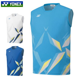 ネコポス ヨネックス トレーニングウエア メンズ ゲームシャツ ノースリーブ YONEX 10408 半袖シャツ ベリークール 吸汗速乾 UVカット テニス バトミントン スポーツウエア