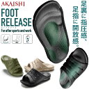 ☆AKAISHI フットリリース156 サンダル 健康 サポート 足裏 指圧感 解放感 ストレッチ AF156 あす楽 送料無料