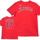 ☆ネコポス ナイキ 限定 大谷翔平 Tシャツ 100%コットン ロサンゼルス エンゼルス MLB 半袖 応援 カジュアル 送料無料 レッド