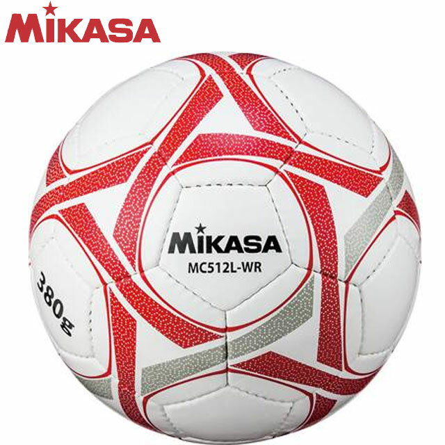 ミカサ MIKASA サッカーボール 5号 軽量 380g MC512LWR ホワイト/レッド 一般・大学・高校・中学校用 シニア(60歳以上)向き