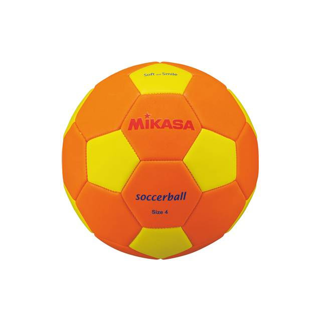 ミカサ MIKASA サッカー STPEF4-OY スマイルサッカーボール4号 縫い スポンジ素材 初めてのボール遊び 運動用品 ボールスポーツ フットボール格安セール　サッカー　用品　セール