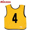 ネコポス ミカサ MIKASA マルチスポーツ ビブス GJJ2-Y ゲームジャケット ジュニアサイズ 無地 イエロー グッズ