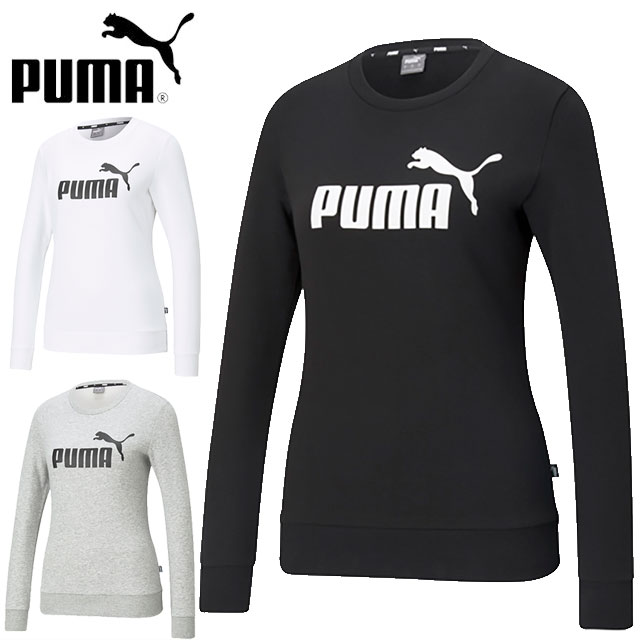 ネコポス プーマ PUMA 長袖シャツ ESS ロゴ クルースウェット レディース ロングスリーブ 長袖 トップス ウエア アパレル 服 ベーシック レギュラーフィット マルチスポーツ 588707