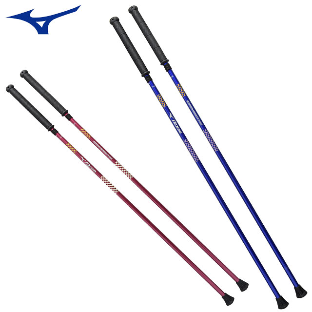 ミズノ ウォーキングアクセサリー メンズ レディース マイティポール ロングタイプ MIZUNO C3JTP730 2本1組 ホームタイプの二本杖