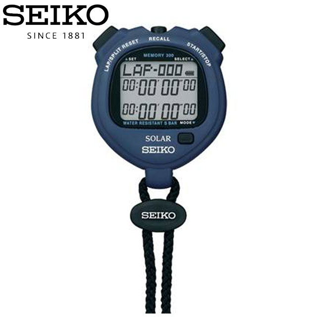 セイコー SEIKO ストップウォッチ ソーラースタンダード ブルー ソーラー充電ストップウォッチ 測定器 用品 用具 グッズ マルチスポーツ SVAJ005