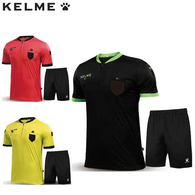 ケレメ KELME セットアップ ハンソデレフェリースーツ メンズ 上下 審判 ショートスリーブ 半袖 トップス ショートパンツ ボトムス ウエア アパレル 服 フットサル K15Z225