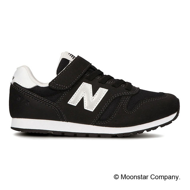 ニューバランス スポーツシューズ ジュニア YV373KB2 M ブラック 74721903 newbalance 面ファスナーとゴムシューレース