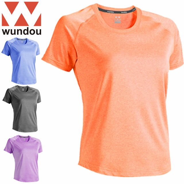 ネコポス ウンドウ WUNDOU Tシャツ ウィメンズフィットネスストレッチTシャツ レディース ショートスリーブ 半袖 トップス ウエア アパレル 服 ベーシック 吸汗速乾 ストレッチ スポーツウェア フィットネス アウトドア P-820