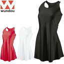 ウンドウ WUNDOU ワンピース ベーシックテニスワンピース レディース ノースリーブ 袖無し トップス ウエア アパレル 服 ベーシック 快適 スポーツウェ...