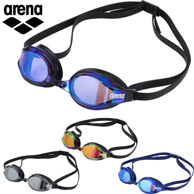 アリーナ arena スイムゴーグル Q−CHAKU2 レーシングゴーグル ミラーレンズ リノンくもり止め FINA承認 水中眼鏡 用品 用具 アイテム グッズ アクセサリー 水泳 AGL370M