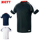 ネコポス ゼット スポーツウエア メンズ レディース プロステイタス ベースボールシャツ ZETT BOT811 半袖 セカンダリーシャツ サラっとした肌ざわり