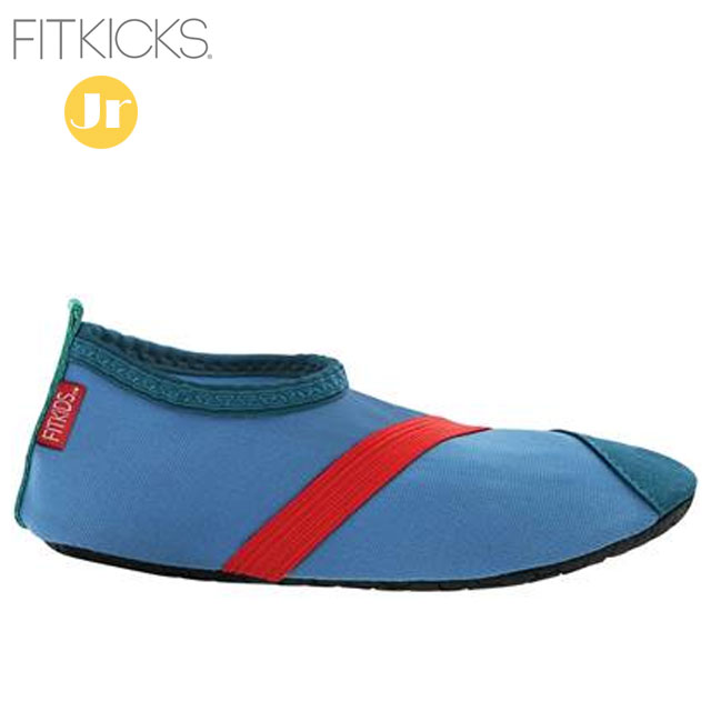 【最大10%OFFクーポン配布中】ネコポス フィットキックス ジュニア シューズ FITKICKS KIDS L BLUE KFK0233 18.5〜19.5cm オールラウンド 子供靴 スニーカー