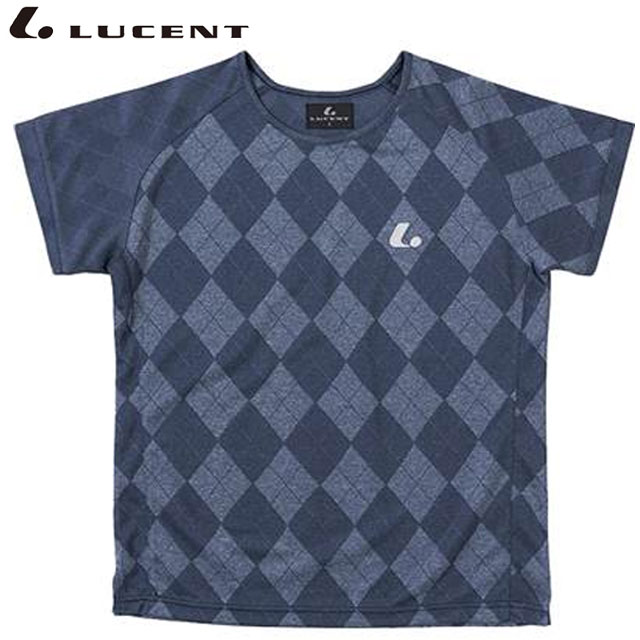 ネコポス ルーセント テニス レディース ゲームシャツ 襟なし ネイビー XLH2276 半袖 吸汗速乾 Tシャツ 女性用 LUCENT