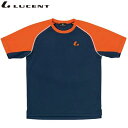 ネコポス ルーセント テニス メンズ レディース ゲームシャツ 襟なし ネイビー XLH3026 半袖 吸汗速乾 Tシャツ ユニセックス 男女兼用 LUCENT
