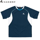 ネコポス ルーセント テニス メンズ レディース ゲームシャツ 襟なし ネイビー XLH3036 半袖 吸汗速乾 Tシャツ ユニセックス 男女兼用 LUCENT