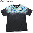 ネコポス ルーセント テニス メンズ レディース ゲームシャツ 襟なし ブラック XLH3279 半袖 吸汗速乾 Tシャツ ユニセックス 男女兼用 LUCENT