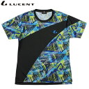 ネコポス ルーセント テニス メンズ レディース ゲームシャツ 襟なし ブルー XLH3287 半袖 吸汗速乾 Tシャツ ユニセックス 男女兼用 LUCENT