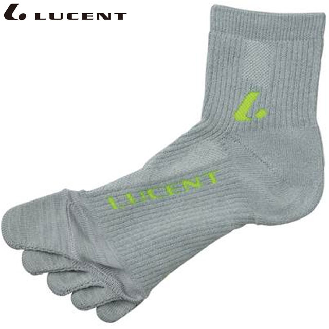 ネコポス ルーセント テニス レディース 5本指ソックス グレー 靴下 女性用 XLN4003 LUCENT