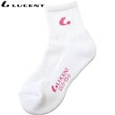ネコポス ルーセント テニス レディース ソックス ピンク ワンポイント 女性用 靴下 LUCENT XLN2861